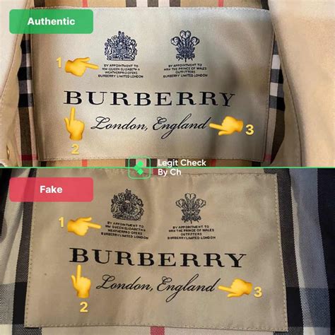 burberry london tag real vs fake|how to spot a burberry.